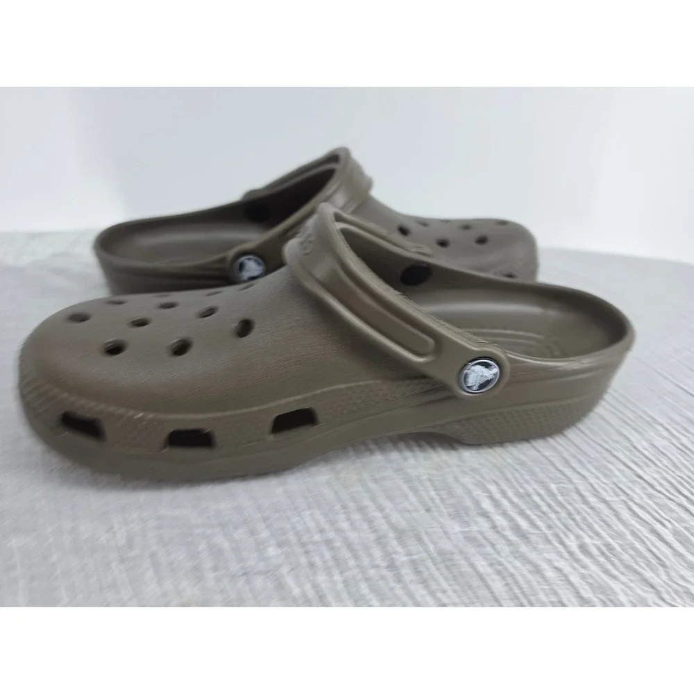 Crocs Classic Clogs Chocolate Brown Mens 7 Womens 9 Slip On Shoes M7 W9
